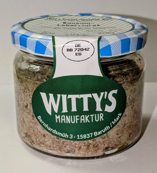 Unsere Konsum-Leberwurst im Glas im Fleischer Online Shop kaufen
