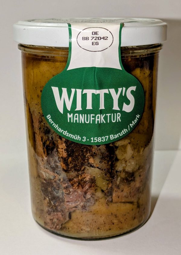 Rindersauerbraten in feiner Sauce im Glas